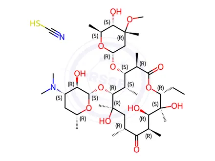 Chemical structure of Erythromycin Thiocyanate