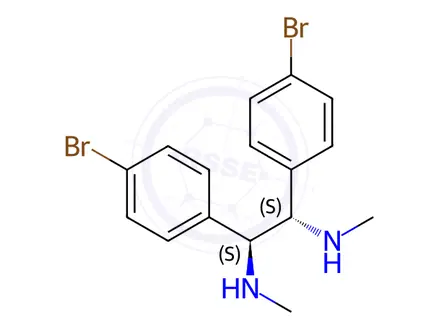 Chemical structure of (1S,2S)-1,2-bis(4-bromophenyl)-N1,N2-dimethylethane-1,2-diamine