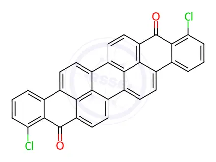 Chemical structure of 1,10-Dichlorobenzo[rst]phenanthro[10,1,2-cde]pentaphene-9,18-dione