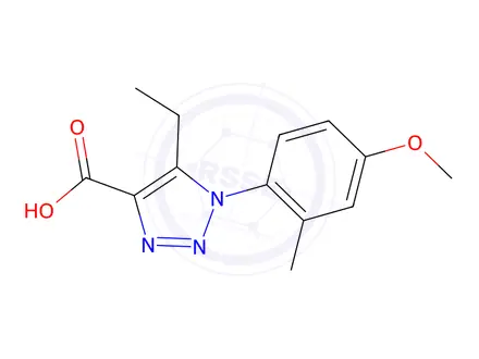 Chemical structure of 5-Ethyl-1-(4-methoxy-2-methylphenyl)-1H-1,2,3-triazole-4-carboxylic acid