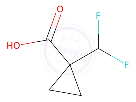 Chemical structure of 1-(Difluoromethyl)cyclopropanecarboxylic Acid