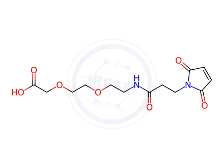 Chemical structure of Mal-propionylamido-PEG2-acetic acid