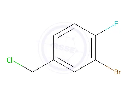 Chemical structure of 2-Bromo-4-(chloromethyl)-1-fluorobenzene
