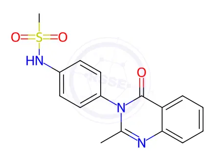 Chemical structure of N-(4-(2-Methyl-4-oxoquinazolin-3(4H)-yl)phenyl)methanesulfonamide