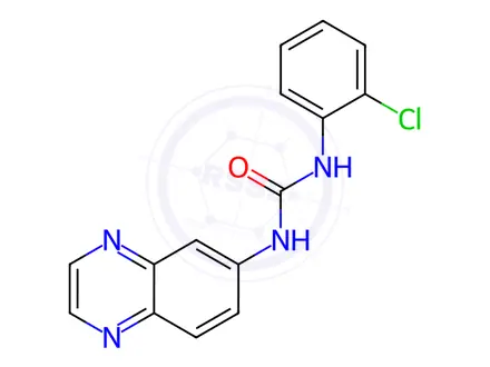 Chemical structure of N-(2-Chlorophenyl)-N-(6-quinoxalinyl)urea