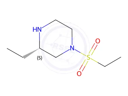 Chemical structure of (3S)-3-ethyl-1-ethylsulfonyl-piperazine