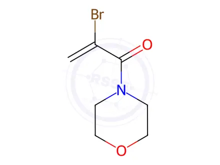 Chemical structure of Morpholine, 4-(2-bromo-1-oxo-2-propenyl)-(9CI)