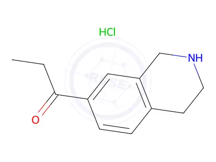 Chemical structure of 7-propionyl-1,2,3,4-tetrahydro-isoquinoline hydrochloride