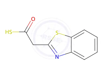Chemical structure of 2-Benzothiazoleethanethioicacid(9CI)