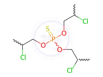 Chemical structure of tris(2-chloropropyl) thiophosphate