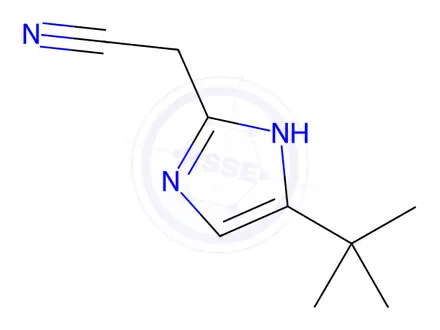 Chemical structure of 2-(5-(Tert-butyl)-1H-imidazol-2-yl)acetonitrile