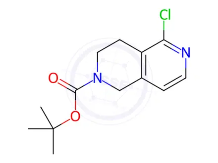 Chemical structure of tert-Butyl 5-chloro-3,4-dihydro-2,6-naphthyridine-2(1H)-carboxylate