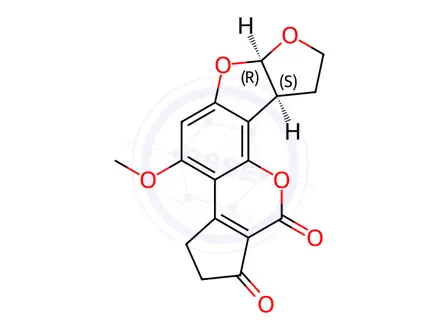Chemical structure of Aflatoxin B2