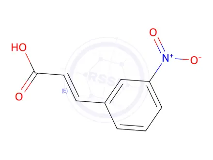 Chemical structure of 3-Nitrocinnamic Acid