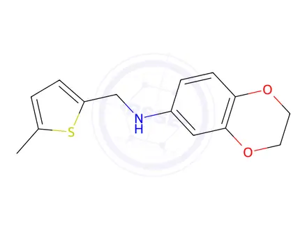 Chemical structure of N-[(5-Methylthiophen-2-yl)methyl]-2,3-dihydro-1,4-benzodioxin-6-amine