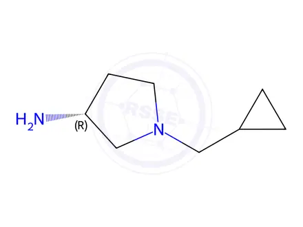 Chemical structure of (R)-1-(Cyclopropylmethyl)pyrrolidin-3-amine dihydrochloride