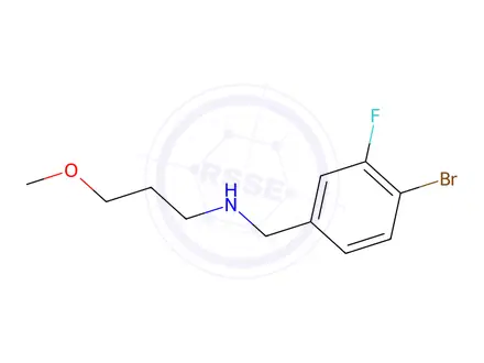 Chemical structure of [(4-Bromo-3-fluorophenyl)methyl](3-methoxypropyl)amine