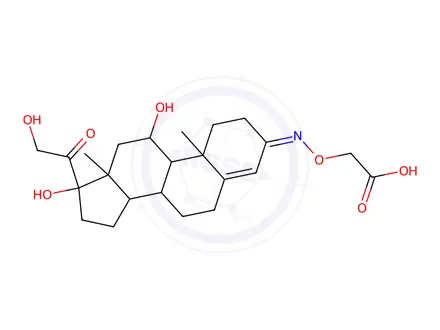 Chemical structure of 4-PREGNEN-11β, 17, 21-TRIOL-3, 20-DIONE 3-O-CARBOXYMETHYLOXIME