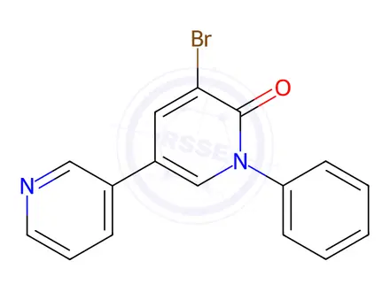 Chemical structure of 5-bromo-1-phenyl-[3,3'-bipyridin]-6(1H)-one