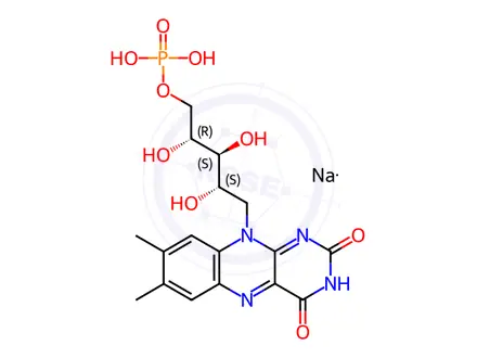 Chemical structure of Riboflavine-5′-phosphate sodium