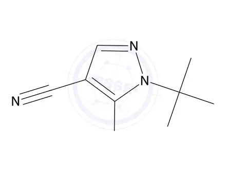 Chemical structure of 5-Amino-1-(tert-butyl)-1H-pyrazole-4-carbonitrile