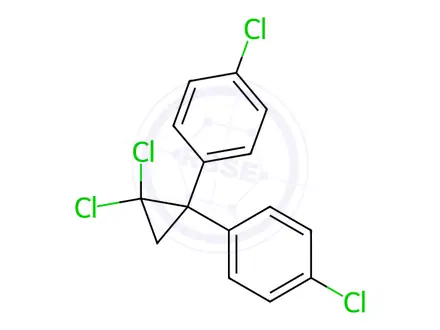 Chemical structure of 1,1-di(4-chlorophenyl)-2,2-dichlorocyclopropane