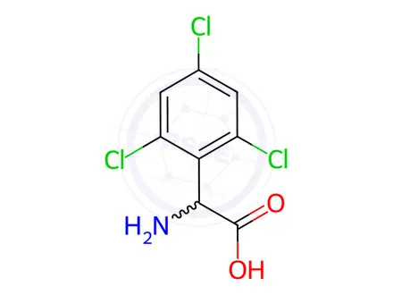 Chemical structure of 2-Amino-2-(2,4,6-trichlorophenyl)Acetic Acid