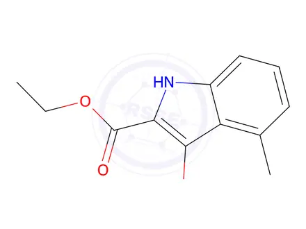 Chemical structure of 1H-Indole-2-carboxylic acid, 3-hydroxy-4-methyl-, ethyl ester