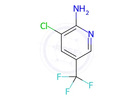 Chemical structure of 2-Amino-3-chloro-5-trifluoromethylpyridine