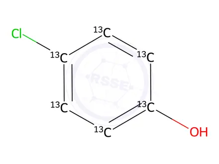 Chemical structure of [U-Ring-13C6]-4-Chlorophenol