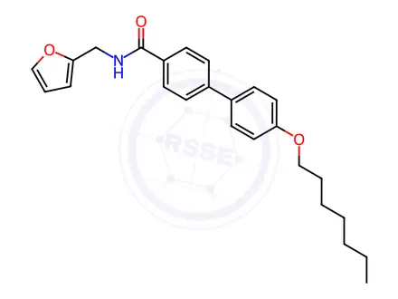 Chemical structure of N-(Furan-2-ylmethyl)-4'-(heptyloxy)-[1,1'-biphenyl]-4-carboxamide