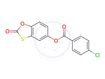 Chemical structure of 2-Oxobenzo[d][1,3]oxathiol-5-yl 4-chlorobenzoate