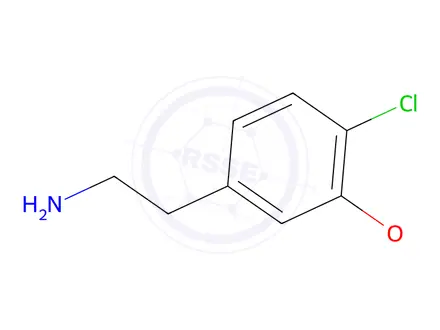 Chemical structure of 2-(4-chloro-3-methoxyphenyl)ethan-1-amine