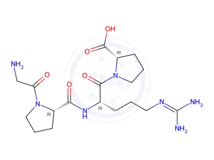 Chemical structure of Glycyl-L-prolyl-L-arginyl-L-proline