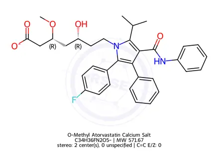 Chemical structure of O-Methyl Atorvastatin Calcium Salt
