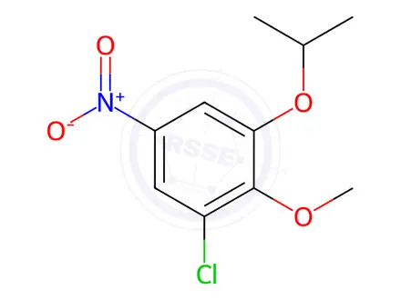 Chemical structure of Benzene, 1-chloro-2-methoxy-3-(1-methylethoxy)-5-nitro-