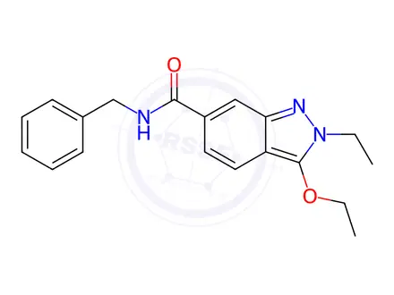 Chemical structure of N-Benzyl-3-ethoxy-2-ethyl-2H-indazole-6-carboxamide