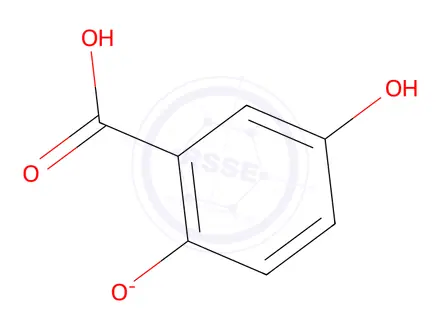 Chemical structure of 2,5-dihydroxybenzoate