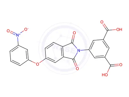 Chemical structure of 5-(5-(3-Nitrophenoxy)-1,3-dioxoisoindolin-2-yl)isophthalic Acid