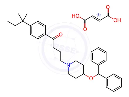 Chemical structure of Ebastine EP Impurity E Fumarate