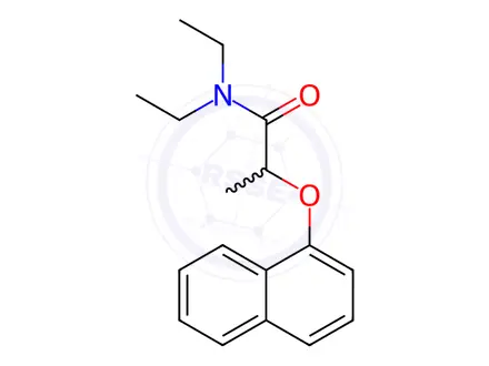 Chemical structure of Napropamide in methanol