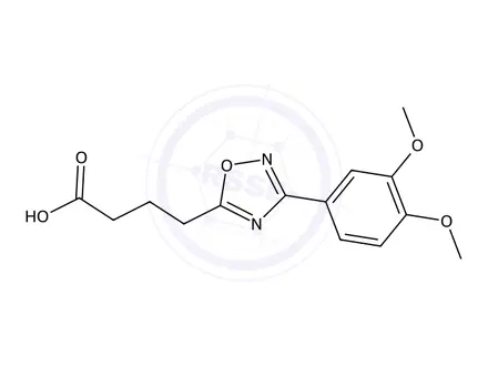 Chemical structure of 4-(3-(3,4-Dimethoxyphenyl)-1,2,4-oxadiazol-5-yl)butanoic acid