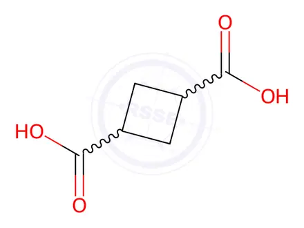 Chemical structure of (1s,3s)-cyclobutane-1,3-dicarboxylic acid