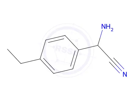 Chemical structure of 2-amino-2-(4-ethylphenyl)acetonitrile