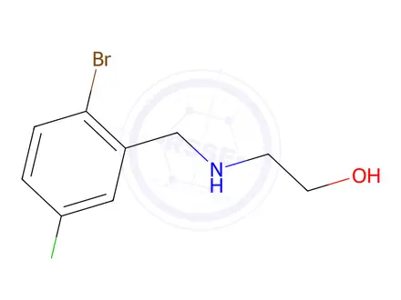 Chemical structure of 2-((2-Bromo-5-chlorobenzyl)amino)ethan-1-ol