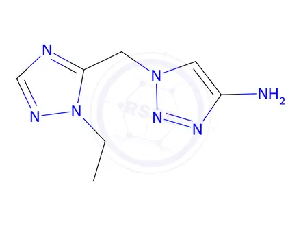 Chemical structure of 1-((1-Ethyl-1h-1,2,4-triazol-5-yl)methyl)-1h-1,2,3-triazol-4-amine