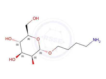 Chemical structure of 4-aminobutyl α-D-mannopyranoside
