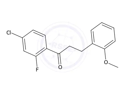 Chemical structure of 1-(4-Chloro-2-fluorophenyl)-3-(2-methoxyphenyl)propan-1-one