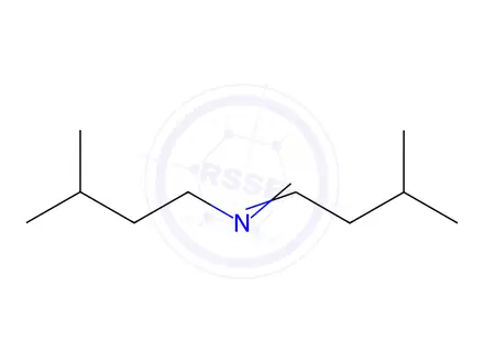 Chemical structure of 1-Butanamine, 3-methyl-N-(3-methylbutylidene)-