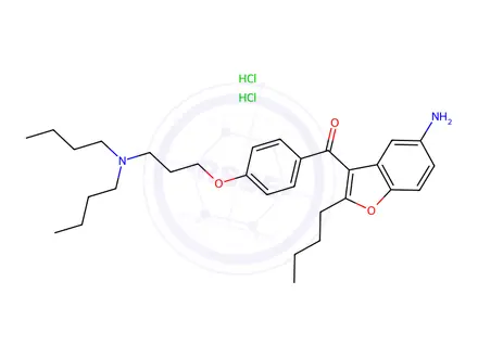 Chemical structure of Dronedarone EP Impurity B (Dihydrochloride Salt)